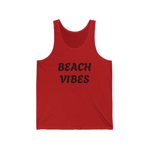 Beach Vibes Unisex Jersey Tank Top | Summer Style, Coastline Fashion, Chill Outfits, Vacation Essentials, Casual Wear