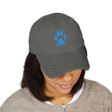 Load image into Gallery viewer, Distressed Paw Print Dad Hat | Casual Cap for Pet Lovers, Gift for Dog Dad, Outdoor Adventures, Everyday Wear, Embroidered Hat