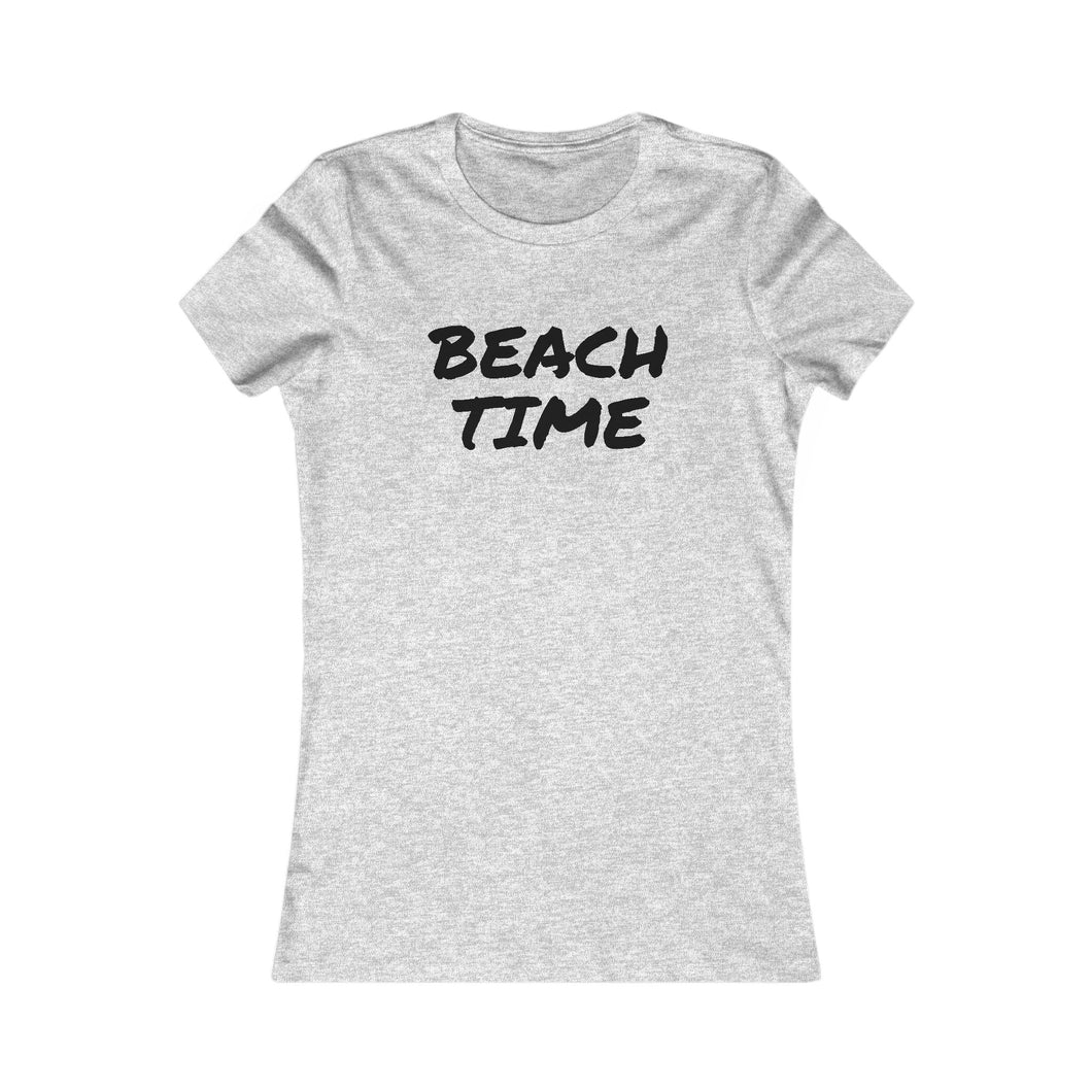 Beach Time Women's Tee, Summer T-Shirt, Beach Vacation Top, Casual Outfit, Gift for Her, Ocean Lover's Shirt