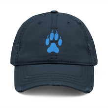 Load image into Gallery viewer, Distressed Paw Print Dad Hat | Casual Cap for Pet Lovers, Gift for Dog Dad, Outdoor Adventures, Everyday Wear, Embroidered Hat