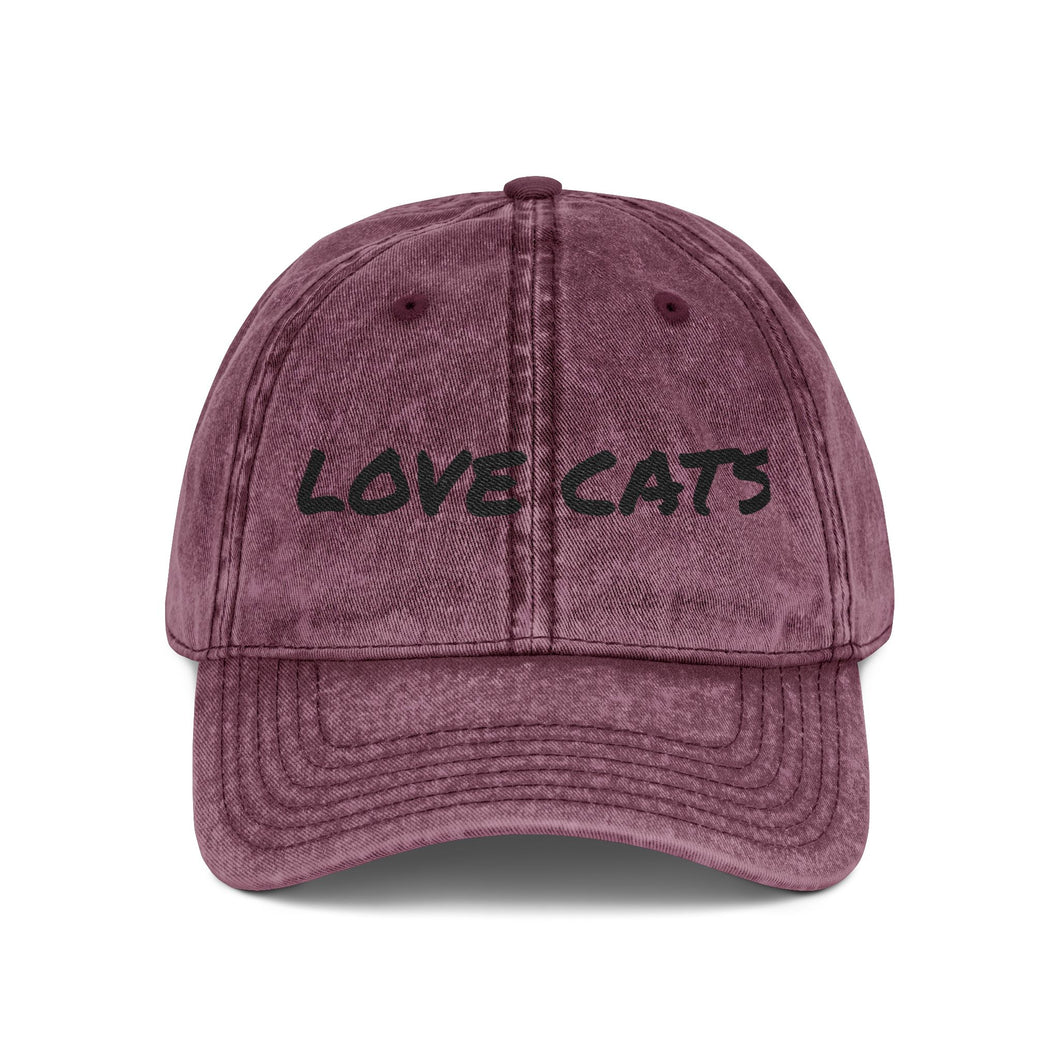 Vintage Cat Lover Cap, Embroidered Hat, Pet Lover Gift, Casual Cap, Cat Mom Accessory, Birthday, Cat-Themed Apparel
