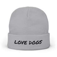Load image into Gallery viewer, Love Dogs Knit Beanie - Cozy Dog Lover Hat, Winter Accessory, Dog Mom Gift, Embroidered Beanie, Animal Lover Apparel