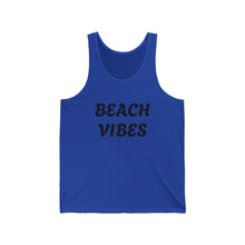 Load image into Gallery viewer, Beach Vibes Unisex Jersey Tank Top | Summer Style, Coastline Fashion, Chill Outfits, Vacation Essentials, Casual Wear