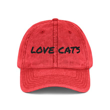 Load image into Gallery viewer, Vintage Cat Lover Cap, Embroidered Hat, Pet Lover Gift, Casual Cap, Cat Mom Accessory, Birthday, Cat-Themed Apparel